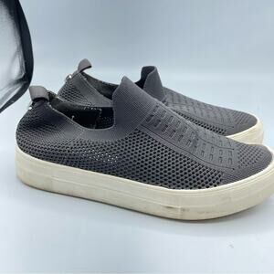 Steve Madden Grey Stretch Slip On Fashion Sneakers Womens 7.5